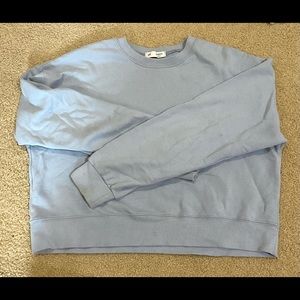 Blue cropped sweater crewneck